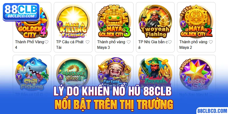 Lý do khiến nổ hũ 88CLB nổi bật trên thị trường